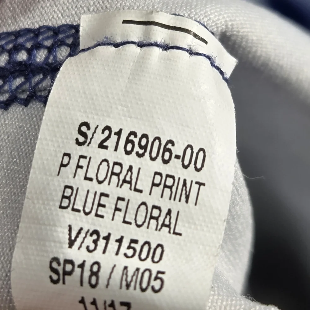 Old Navy Active GO-DRY Blue Floral Print Leggings Size XL (14)